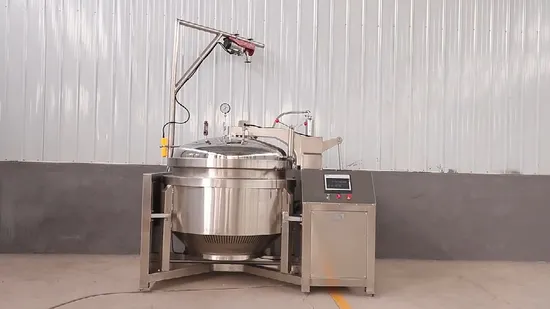 Electric Gas Steam Pressure Cooker Machine Large Automatic PLC Control Cooking Equipment
